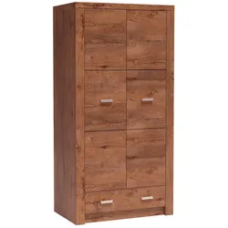 DREHTÜRENSCHRANK ZERI 96/192/58 cm 2-türig Braun