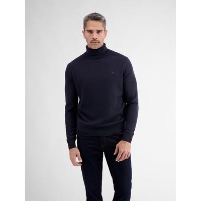 Rollkragenpullover LERROS "Woll-Cashmere-Rollkragenpullover", Herren, Gr. XL, blau (classic navy), 88% Wolle, 12% Kaschmir, normal, ohne Ausschnitt, Pullover Rollkragenpullover
