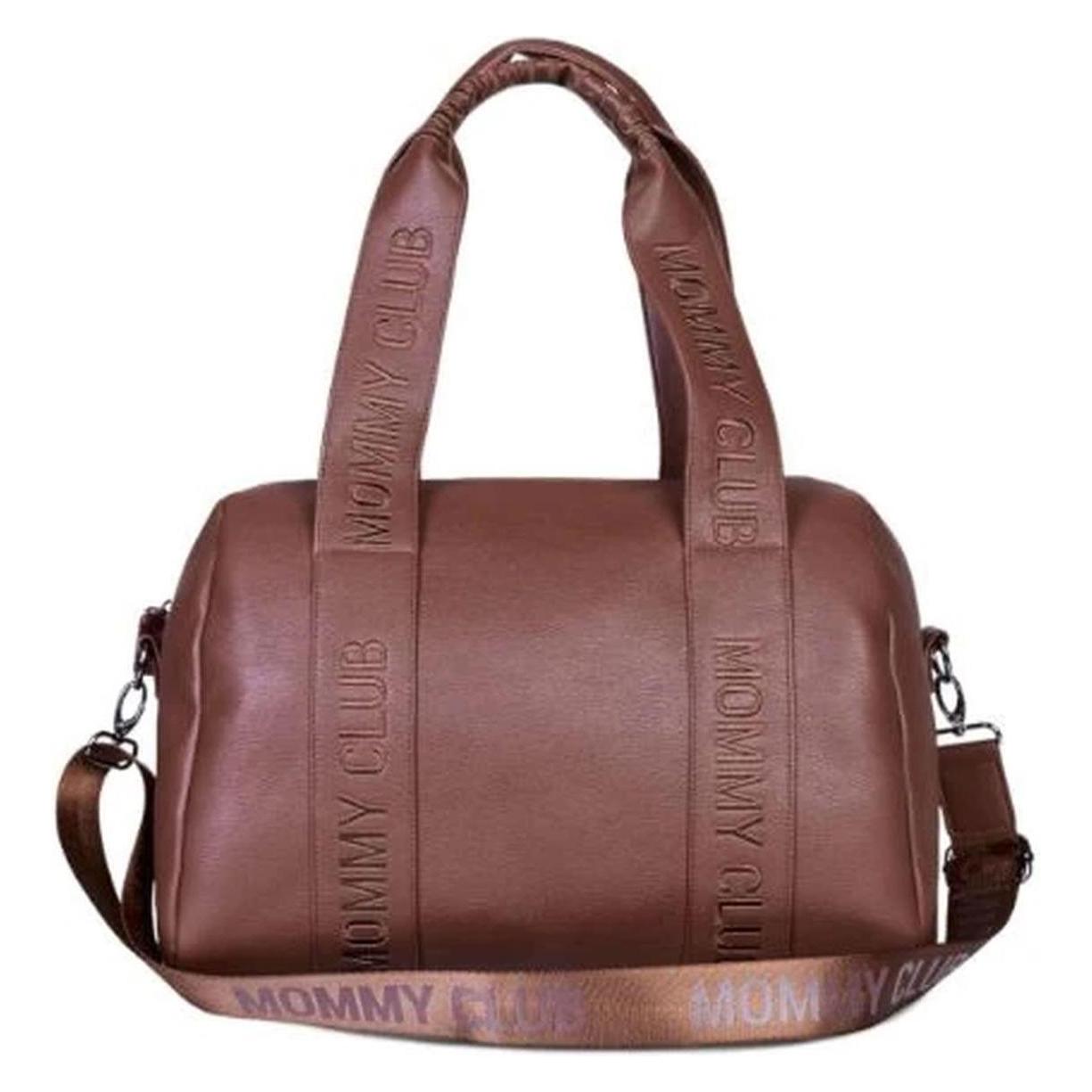 Childhome Wickeltasche Mommy Club Signatur Leder dunkelbraun (CHCWMCSLDB)