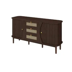 Sideboard   , braun , Maße (cm): B: 140,5 H: 76