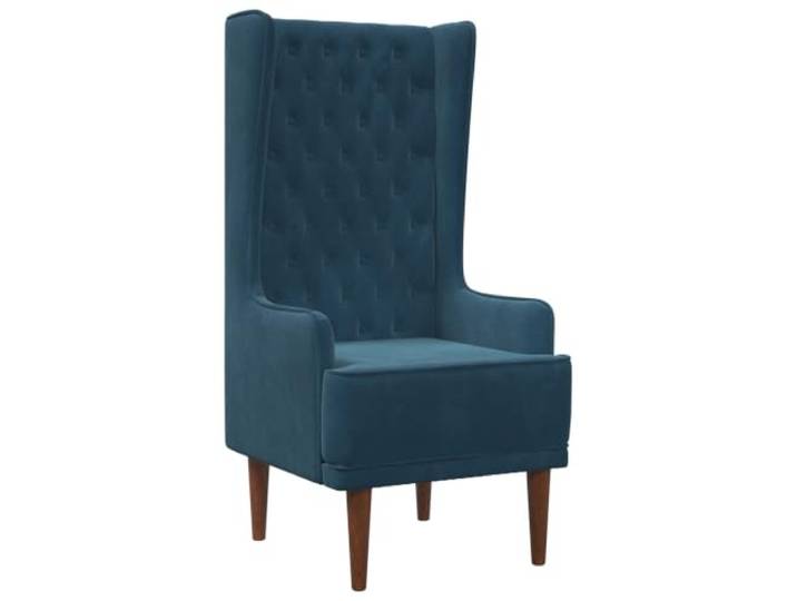 HAQWRDQSG Hochlehner Sessel Samt Chesterfield Lesesessel Blau Ergonomischer Akzentsessel mit hoher Rückenlehne und weicher Schaumstoffpolsterung für Wohnzimmer und Schlafzimmer.