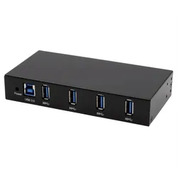 Exsys USB Hub (USB-B, 4 Ports), Dockingstation + USB Hub, Schwarz