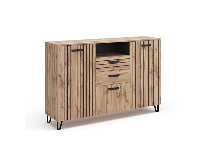 Vicco Kommode Amber , Braun 150 x 100 cm mit Ablagefach für zusätzlichen Stauraum