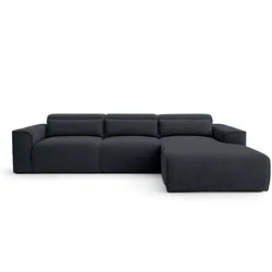 ECKSOFA L Form Ruyam Dunkelgrau 310/165/78 cm – Schlaffunktion Rechts