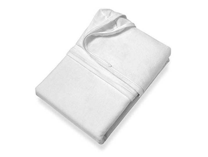 SETEX Antiallergen Matratzenvollschutzbezug, 140 x 200 cm, Matratzenschoner aus 100% Baumwolle, Protect & Care, Weiß