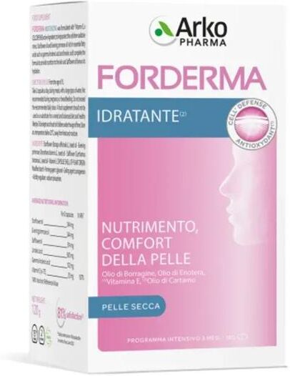 Arkopharma Forderma Idratante Integratore per la Pelle 180 Capsule