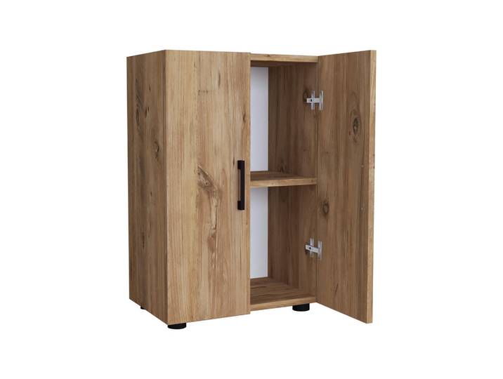 [en.casa] Mehrzweckschrank Åsnes, Eichefarben, Holzwerkstoff, 49x74x32 cm, Waschküche, Mehrzweckschrank