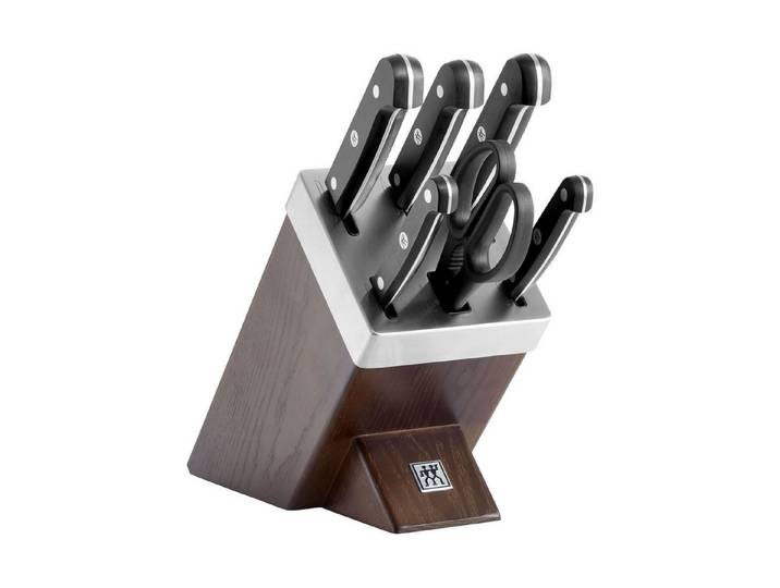 Zwilling Messerblock Gourmet Messerblock 7-tlg SharpBlock selbstschärfend braun