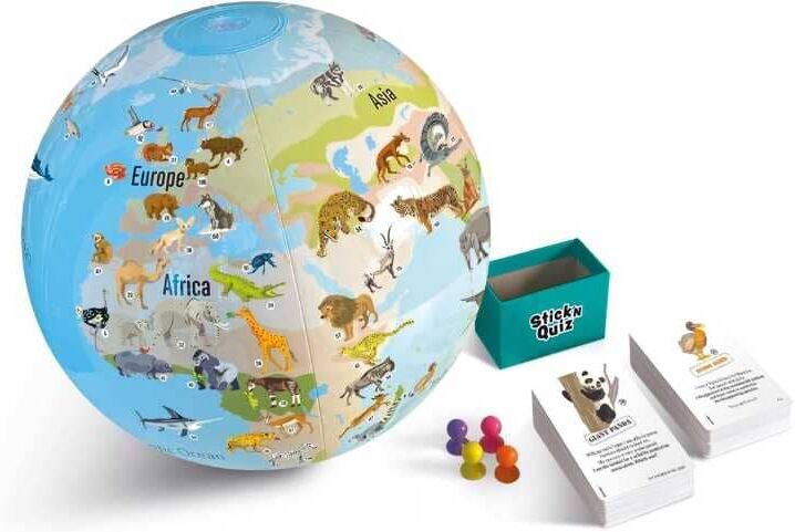 Jeu Stick’N Quiz (en anglais) - Animals of the World (6 ans et +)   Calytoys