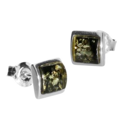 Paar Ohrstecker OSTSEE-SCHMUCK "Ostsee-Schmuck Ohrstecker Classic 5x5 mm", weiß, Ohrringe, Damen, 7 x 7mm, Silber 925 (Sterlingsilber)