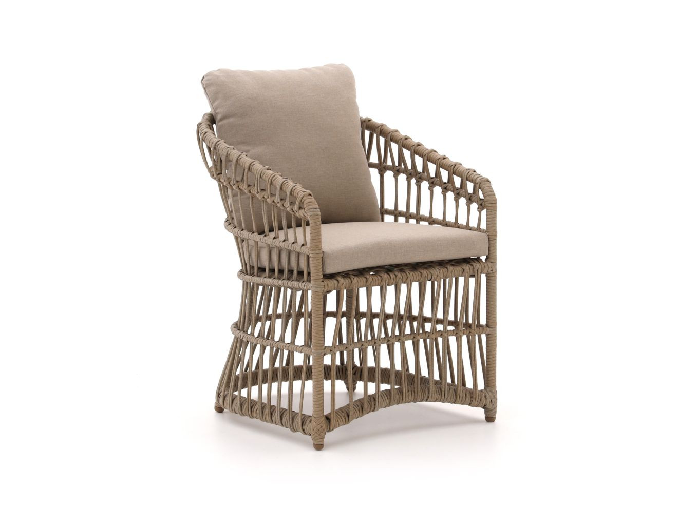 Intenso Furniture Cameri Dining tuinstoel met armleuningen in beige polyrattan