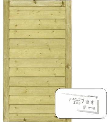 Einzeltor PLUS Klink inkl. Beschläge mit Riegel 100 x 163 cm kesseldruckimprägniert