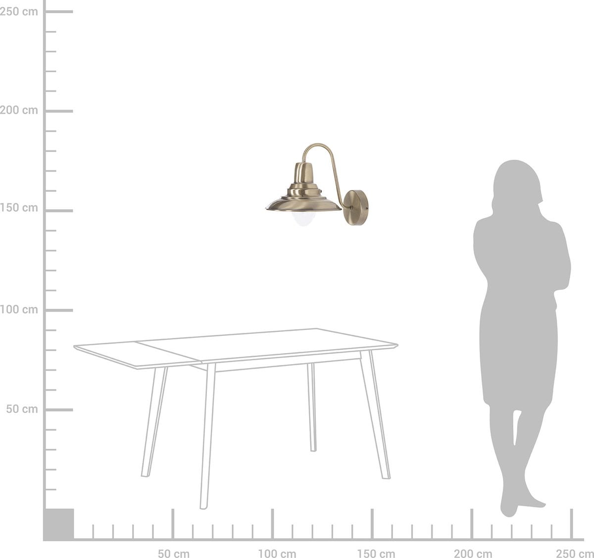 Beliani Luza Wandlamp - Messing - Metaal - Glamour Stijl
