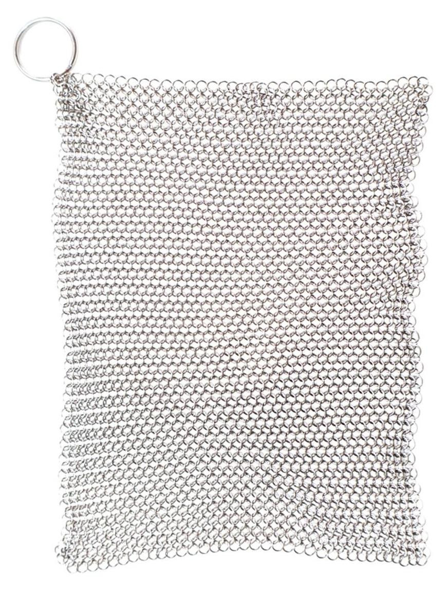 Solidchoice RVS Chainmail Scrubber voor Gietijzeren Pannen 12 x 12 cm
