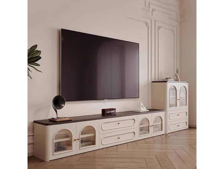 Meuble Tv De luxe Vintage, meuble Tv en bois minimaliste et esthétique, Meuble De rangement esthétique, Meubles De Salon De télévision