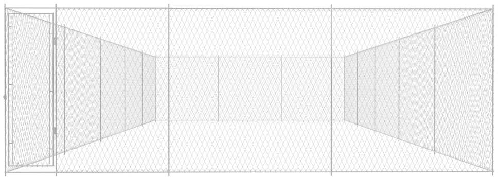 vidaXL Chenil extérieur pour chiens Acier galvanisé 950x570x185 cm
