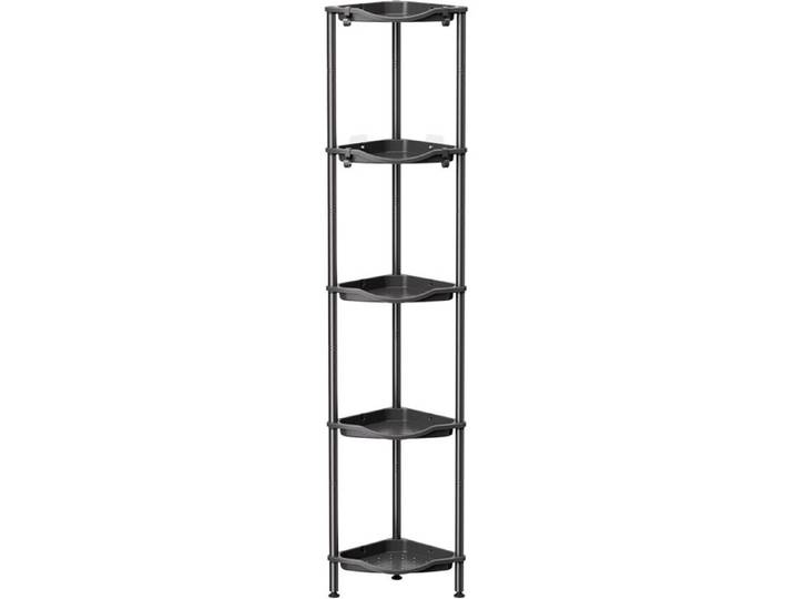 Etagere Douche Lifewit 5 Niveaux Rangement Angle Salle de Bain en Plastique Noir