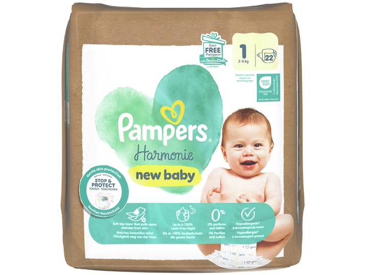 Pampers Harmonie Grösse 1 Newborn 2-5kg 22 Stück