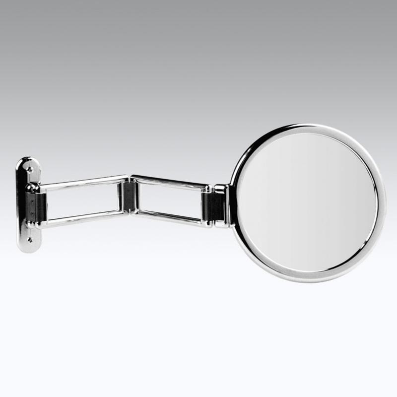 Koh-i-Noor Doppelspiegel zur Wandanbringung, mit dreh-und ausziehbarem Arm, doppelseitig, 390KK, Chr 390KK