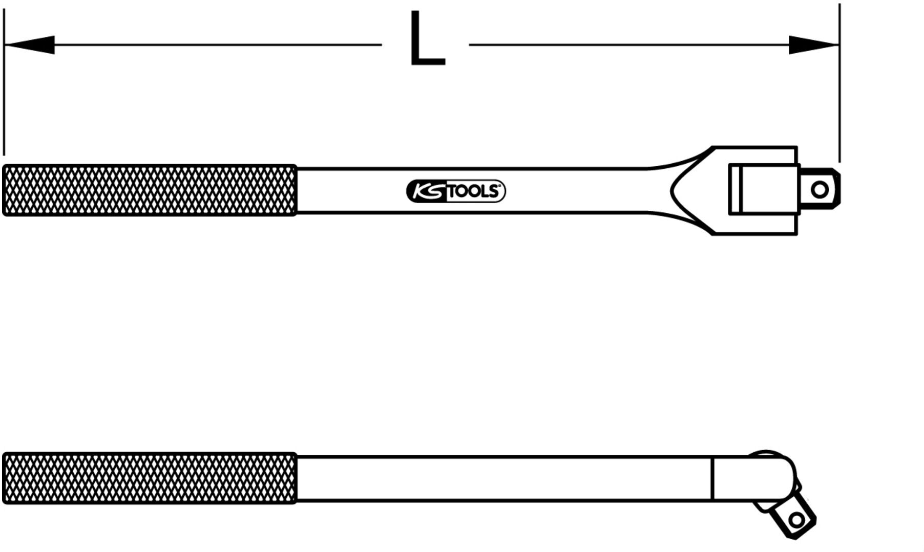 KS Tools BRONZEplus Gelenkgriff 1/2" 250 mm (963.1274)