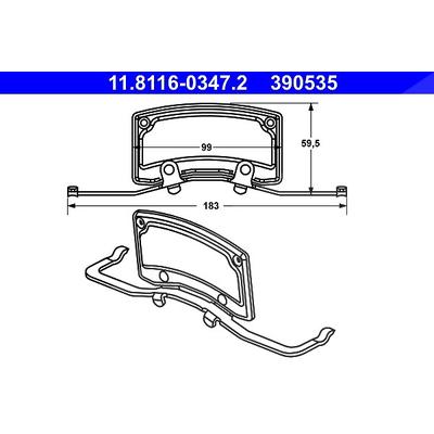 Ate Feder, Bremssattel [Hersteller-Nr. 11.8116-0347.2] für Audi, VW
