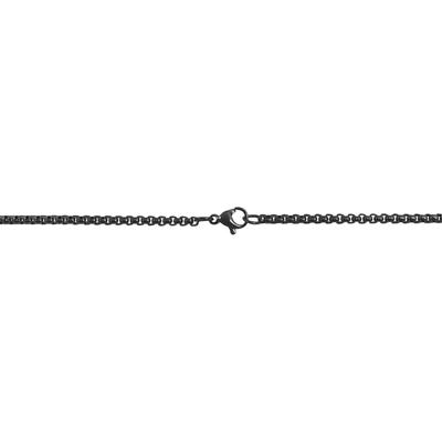 Kette ohne Anhänger ADELIA´S "Halskette mit Anhänger – aus Edelstahl", schwarz, Halsketten, Damen, 61cm, Edelstahl, Perfekt als Geschenk zum einfach so