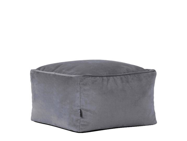 icon Sitzpouf Amara, Grau, Kunststoff, 42x24x42 cm, Wohnzimmer, Sessel, Hocker & Hockerbänke, Poufs