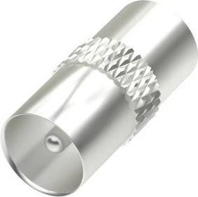 Hama 00205219 Coaxiale adapter Mannelijk naar Mannelijk Zilver