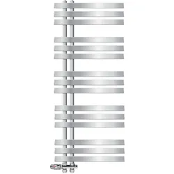 BADHEIZKÖRPER Iron EM 500x1200 mm Chrome mit Ventil Durchgang
