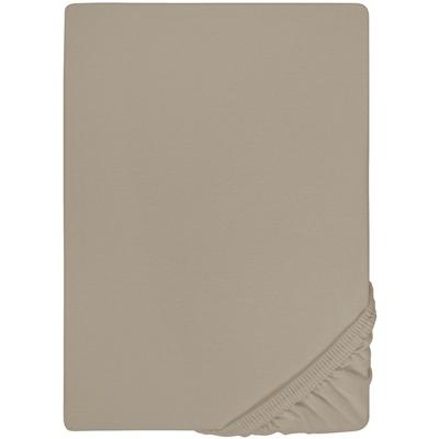 Spannbettlaken BIBERNA "Conny", blau (basalt), 1 Stk., Jersey-Elasthan, 140-160x200-220 40cm, Jersey-Elasthan, Obermaterial: 95% Baumwolle, 5% Elasthan, Bettlaken, Spannbettlaken, hochwertiges Jersey-Elasthan geeignet für Wasser- und Boxspringbetten