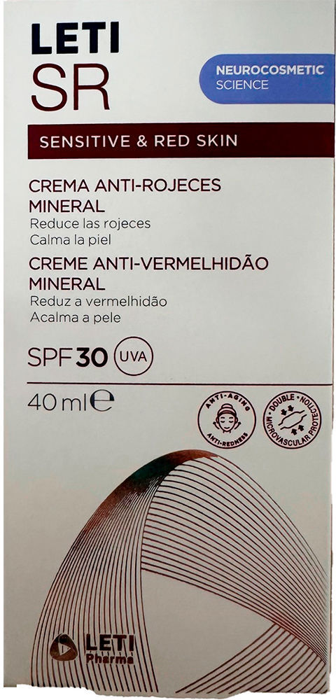 Leti Pharma Letisr Sensitive & Red Skin crema anti-rojeces mineral SPF30 40 ml