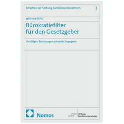 Bürokratiefilter für den Gesetzgeber, Fachbücher von Winfried Kluth