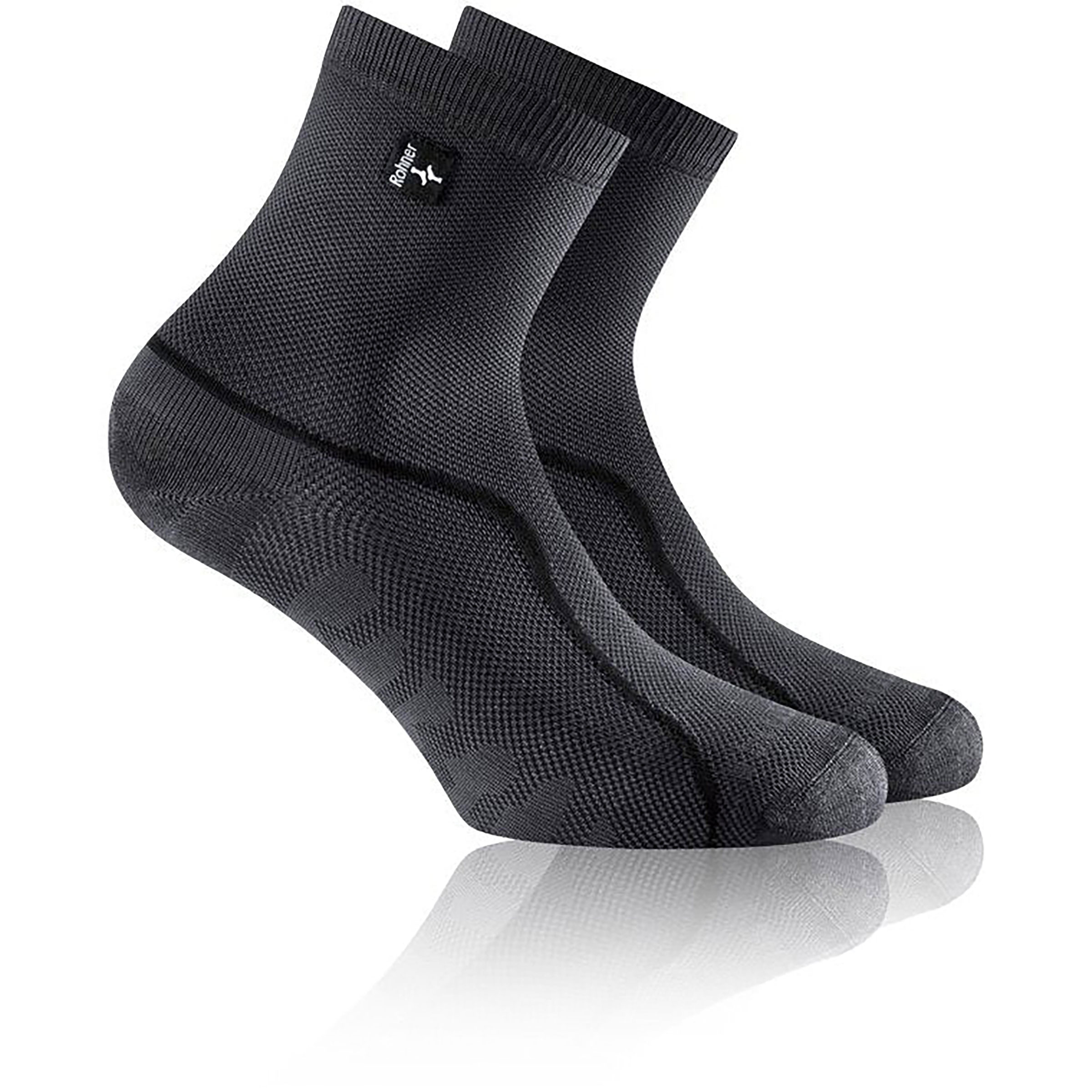 Rohner R-ultra Light Quarter Laufsocken schwarz Größe 44 Trailrunning | Laufen Widerstandsfähig