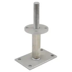 PITZL Pfostenträger PTP easy Edelstahl, "CE", Verstellbereich 146 - 211 mm, V4A