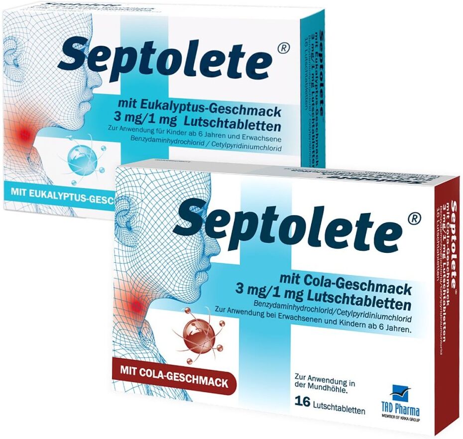 Septolete Cola und Septolete Eukalyptus