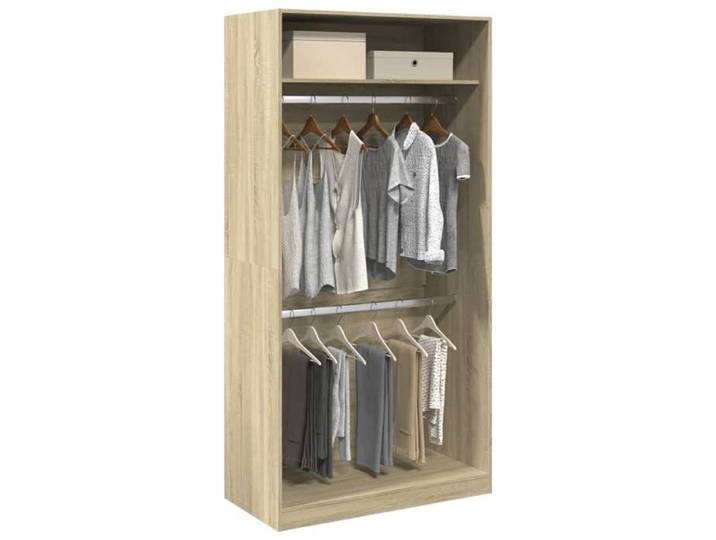 Black November  Garde-robe - Armoire à Vêtements - Chêne sonoma - 100x50x200 cm - Aggloméré CC9000862
