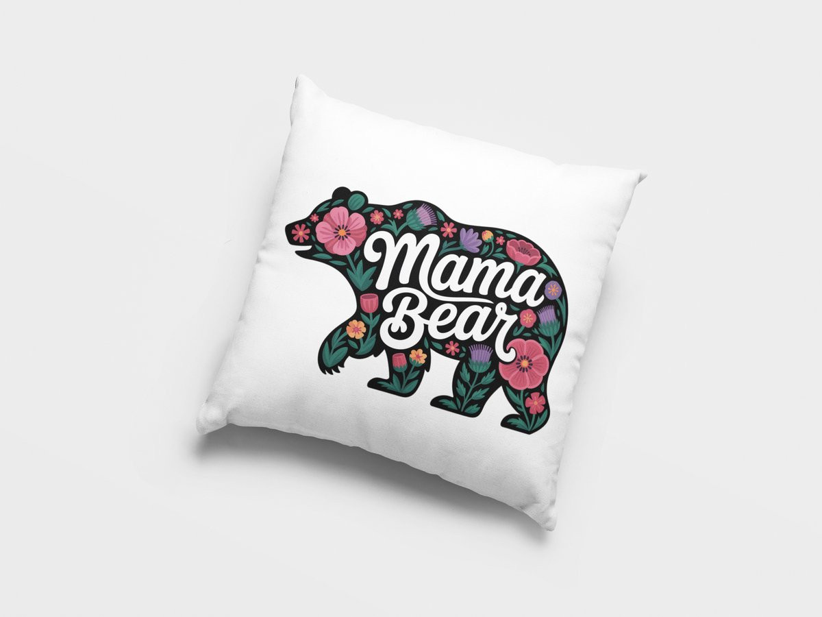 Mama Beer Bloemen Sierkussen voor volwassenen