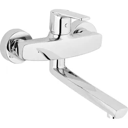 Wand-Spültischmischer Heinrichschulte Alpha 300 Schwenkauslauf Ausladung 221 mm chrom
