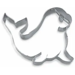Städter Präge-Ausstecher Seehund, Ausstechform, Plätzchenform, Keks, Plätzchen, Edelstahl, 9.5 cm, 200937