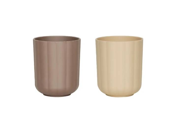 OYOY Pullo beker 2-pack Taupe-vanilla