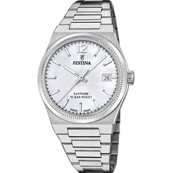 Festina Quarz Damen Swiss Made F20035/1 - beige,silber - 35.0mm