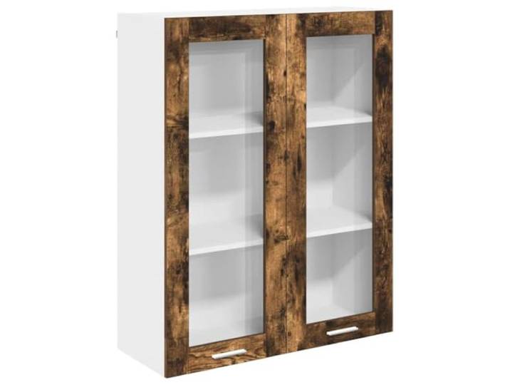 HKTMGDNG Hängeschrank Geräucherte Eiche 80x31x100 cm Holzwerkstoff Stilvoller Oberschrank für Küche und Esszimmer: Bietet viel Platz für Geschirr und Vorräte mit 2 Scharniertüren.