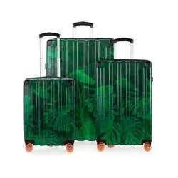 Q-Damm - 3er Koffer Set Hartschale Floral, TSA