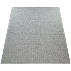 KADIMA DESIGN Outdoor Teppich Natur Balkon, Terrasse schmutzabweisend Grau Rechteckig 80x200 | 100% Polypropylen, Rücken aus Polypropylen | pflegeleicht