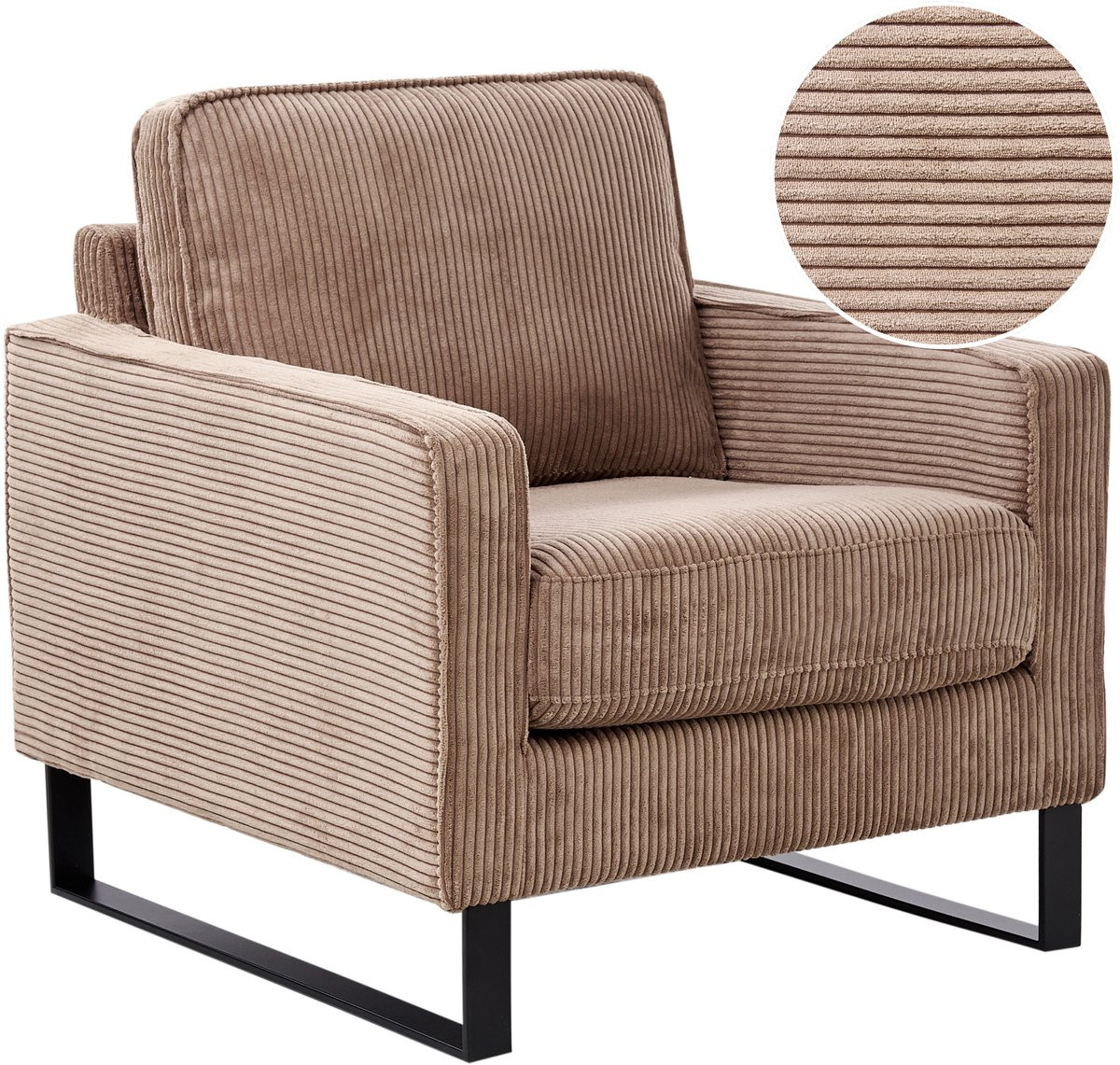 Beliani Retro Fauteuil voor Volwassenen - Beige