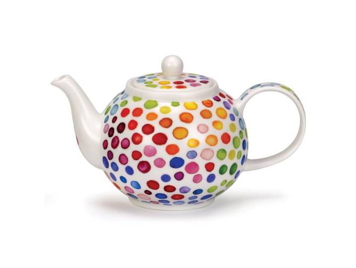 Dunoon Teekanne Hot Spots 1,2 l Fine Bone China Porzellan, (1-St)