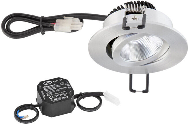 EVN Lichttechnik P-LED Plafonnier encastré 3000K 230V rond alu PC20N61402 ; evn_lichttechnik (PC20N61402)