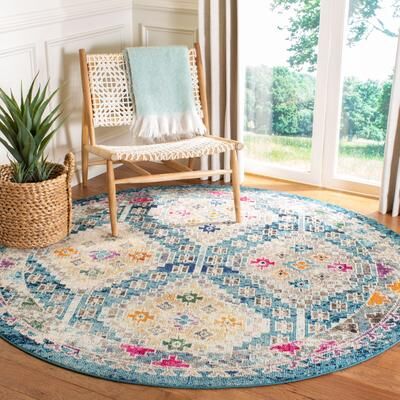 SAFAVIEH Madison Medine Boho Diamond Distressed Rug