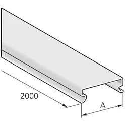 PFLITSCH Minikanal-Deckel verz./blank,2m PIK D 15 S