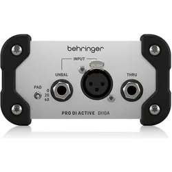 Behringer DI10A DI-box aktywny 1-kanałowy, Audio Interface, Schwarz